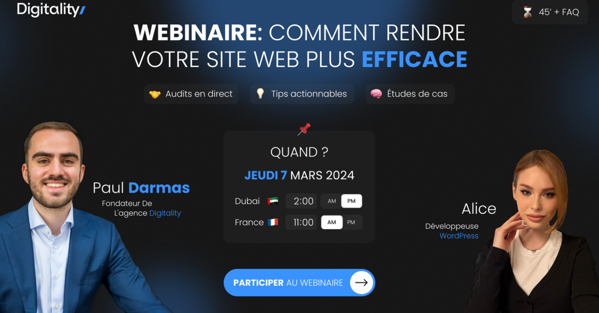 [In French] Webinaire: Comment rendre votre site web plus efficace ...